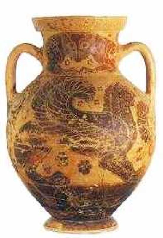 BLACK-FIGURE POT - 7th cen.bC
